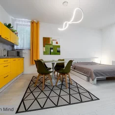 Apartmán B2 Mind - kuchyňa a jedálenský stôl